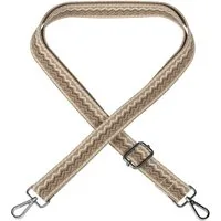 EAZY CASE Schulterriemen Ersatz Taschenriemen Boho Style Body Bag Wechselband Ersatzgurt mit Karabinerverschluss Wave Braun