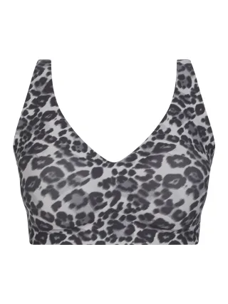Chantelle Lingerie - SoftStrech Power Tiefausgeschnittener BH grey leopard - Gr. - XL