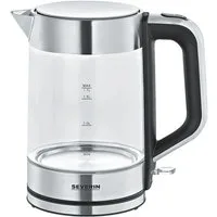 Severin Wasserkocher WK 3420, 2200 W, aus Glas, kabellos, 1,7 Liter, 2200 Watt