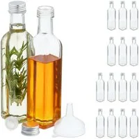 relaxdays Trinkflasche Flaschen zum Befüllen 250 ml, 16er Pack