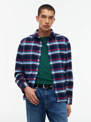 Tommy Jeans (PVH Group) - TJM REG PATTERN CORDUROY SHIRT Dark Blue Check - Gr. - S