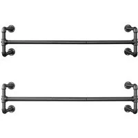 SONGMICS Kleiderstange (2 St), Wandmontage, bis 60 kg belastbar