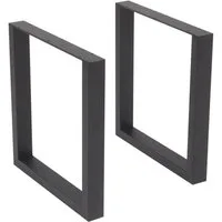 Youyijia Möbelfuß 2 Stück Metall Tischbeine 43x40cm Tischbeine Metall Schwarz