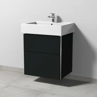 Sanipa 3way Waschtischunterbau zu Duravit Vero Waschtisch mit 2 Auszügen, Vulkan-Matt BP7161V