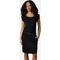 Ragwear Sommerkleid Tagg Damen Kurzarm-Kleid mit Taillengürtel und Taschen