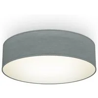 B.K.Licht LED Deckenleuchte, ohne Leuchtmittel, Warmweiß, Deckenlampe, Textil Lampenschirm, E27, Schlafzimmer, Wohnzimmer