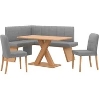 OTTO home Eckbankgruppe Nina, (Set, 4-tlg., 4er), Sitzgruppe Esszimmer Stühle Tisch und Bank bequem gepolstert