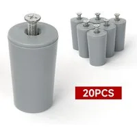 OSTWOLKE Rollladen-Anschlagstopper 20x Anschlagpuffer Stopper für Rollladen Puffer Endpunkt inkl.Schraube, 40 mm Länge