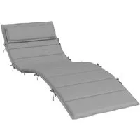 vidaXL Sitzauflage Sonnenliegen-Auflage Grau 180x60x4 cm Oxford-Gewebe, (1 St)