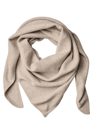 Street One - Feinstrick Dreieckstuch in Unifarbe Soft Sand Mel. - Gr. - ONE SIZE