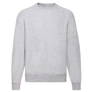 Fruit Of The Loom Erwachsene Unisex Klassik Raglan Sweatshirt (Grau meliert)