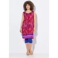 Ulla Popken Minikleid Jersey-Minikleid Paisley A-Linie Rundhals ärmellos