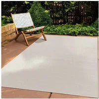 TaraCarpet Teppich Tara Carpet Columbia Meliert In & Outdoor auch für die Küche, rechteckig, Höhe: 5 mm, Balkon Terrasse Wintergarten creme meliert Esszimmer 80x150