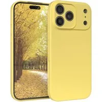 EAZY CASE Handyhülle für Apple iPhone 17 Pro Max Hülle Silikon 6,9 Zoll, Handy Softcase stoßfest Hülle mit Kameraschutz Bumper Tpuhülle Gelb