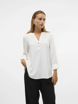 VERO MODA - VMANI LS TOP WVN NOOS snow white - Gr. - XS