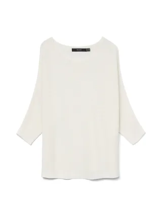 VERO MODA - VMNORA 3/4 BOATNECK BLOUSE NOOS Snow White - Gr. - M