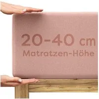 Wolkenfeld Spannbettlaken Boxspringbett Bettlaken - Spannbetttuch für Matratzen bis 40cm, Jersey, Gummizug: rundum, (1 Stück), Elastisch & Rutschfest: 90x200, 140x200, 160x200, 180x200 & Übergrößen