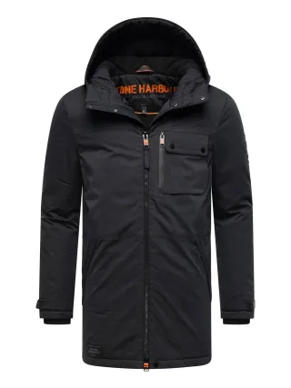 Stone Harbour Herren Winterparka Fintaan mit Fleecefutter & 2-Wege-Reißverschluss