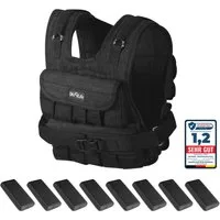 DH FitLife Gewichtsweste Verstellbar 10kg/20kg mit herausnehmbaren Gewichtsblöcken, (Kompakte Trainingsweste für Krafttraining, Muskelaufbau), Calisthenics & Ganzkörpertraining, Damen Herren