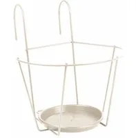 Jardifer Blumenkastenhalter Haken-Topfhalter 25 cm weiß