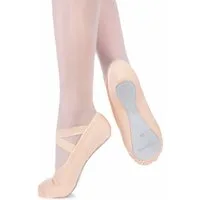tanzmuster Ballettschläppchen "Jona" aus Baumwoll-Stretch, ganze Sohle Tanzschuh Ballettschläppchen für Kinder und Erwachsene