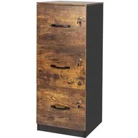relaxdays Aktenschrank Hängeregister Industrial-Schwarz