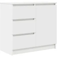 vidaXL Sideboard Sideboard mit Schublade Weiß 71x35x65 cm Holzwerkstoff (1 St)