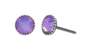 konplott - Ohrstecker mit Schmuckstein blau/lila