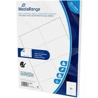 Mediarange Etikettenpapier 400 Etiketten Label selbstklebend A7 105 x 74 mm auf 50 A4 Bogen