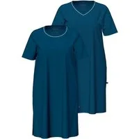 Ulla Popken Bigshirt Bigshirts 2er-Pack Rundhals/V-Ausschnitt Halbarm