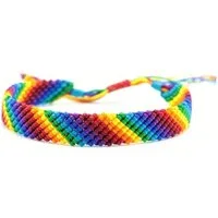 Ware aus aller Welt Armband in geflochtenem Rainbow Regenbogen Style LGBTQ Pride CSD (1-tlg)