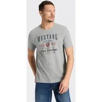 MUSTANG Kurzarmshirt Alex Logoprint Kurzarm, normale Passform
