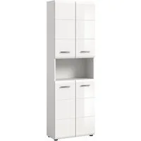 xonox.home Hochschrank Weiß Hochglanz Melamin Modern 60x185x30 cm