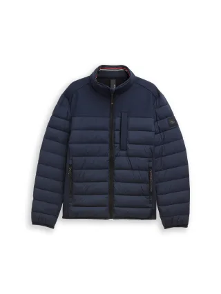 Tom Tailor - Hybrid Steppweste mit Stehkragen sky captain blue - Gr. - M