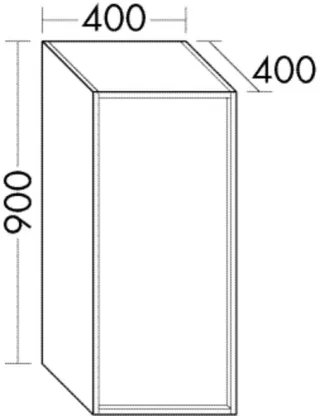 Burgbad halbhoher Schrank Uomo PG1 900x400x400 Eiche Dekor Silber, UHJE040RF7452 UHJE040RF7452