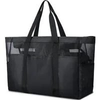 LuxusKollektion XL-Strandtasche Strandtasche XXL Damen mit Reißverschluss für Strand Reise Fitness