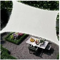 PROMAFIT Sonnensegel Vega Rechteckig 4x3 m, mit LED Beleuchtung / 130 LED Lichter / Wasserfest