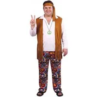 JADEO Kostüm Hippie-Kostüm in Übergrösse Karneval-Kostüm in XXL bunt