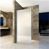 Aloni Walk-in-Dusche Aloni Walk In Dusche, Duschwand 8mm Spiegelglas mit Nano-Beschichtung, Sicherheitsglas, begehbare Duschabtrennung mit Sicherheitsglas – 80x200 cm