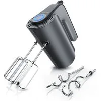 Arendo Handmixer Elektrischer Rührmixer, Handrührgerät inkl. 2 Quirle & 2 Knethaken, 350 W, Handrührer, Hakenentriegelung, Rührgerät mit Turbotaste, Edelstahl