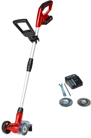Einhell Akku-Fugenbürste "GC-CC 18 Li Kit" inkl. Akku 18V/2,0 Ah, Ladegerät, Stahl- und Nylonbürste