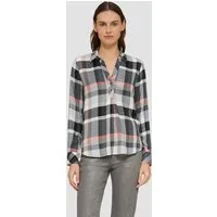 s.Oliver Langarmbluse Bluse Karierte Bluse mit Hemdkragen
