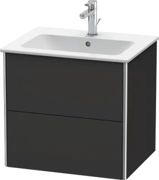 Duravit XSquare Waschtischunterbau wandhängend Graphit Supermatt 610x478x560 mm - XS417108080 XS417108080