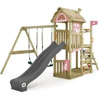 Wickey Spielturm FarmFlyer mit Rutsche, Anbaumodulen & Spielhaus in Bauernhof-Optik, Perfekt für kleine Abenteurer mit 10 Jahren Garantie*