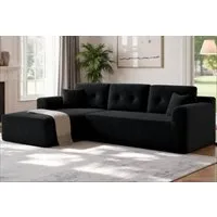 VASAGLE Ecksofa modulares Sofa 244 cm breit vakuumverpackt, Schlafsofa, keine Montage erforderlich, mit großer Chaiselongue