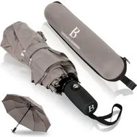 Logan & Barnes Taschenregenschirm Boston, Sturmfest bis 140 km/h