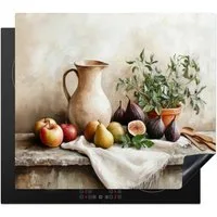 MuchoWow Herd-Abdeckplatte Obst - Kräuter - Ländlich, Vinyl, (1 tlg), Abdeckplatte für Ceranfeld, Herd Inductionsmatte, 60x50 cm