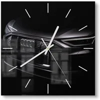 DEQORI Wanduhr 'Audi Frontalaufnahme' (Glas Glasuhr modern Wand Uhr Design Küchenuhr)