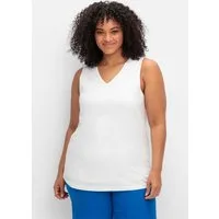 Sheego Shirttop Tanktop Ärmellos