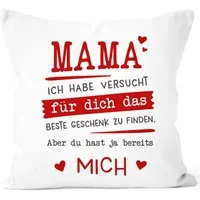 SpecialMe Dekokissen Kissen-Bezug Mama ich habe versucht für dich das beste Geschenk zu